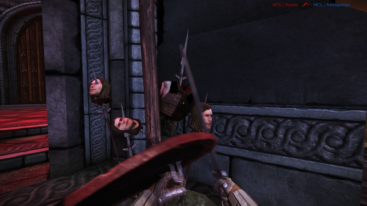 Chivalry: Medieval Warfare (Windows) screenshot: Hey...do yo see a blank spot on my eye?