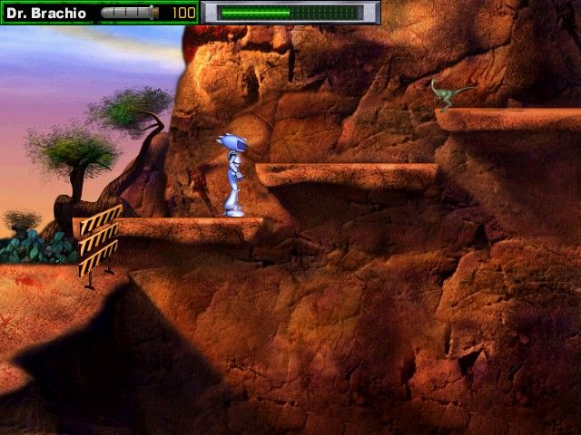 Jurassic Park III: Danger Zone! (Windows) screenshot: Jump and run mini-game