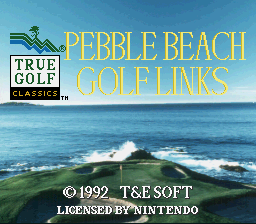 Pebble Beach Golf Links (SNES) screenshot: Title screen (USA release)