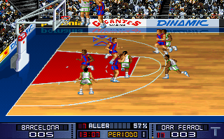 PC Basket 2.0 (DOS) screenshot: Failed to block the shot!