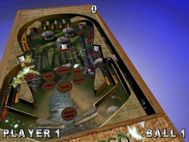 Pinball Master (Windows) screenshot: The Enchanted Forest 3D table.