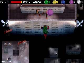 They Call Me... The Skul (DOS) screenshot: To enemies on the roof