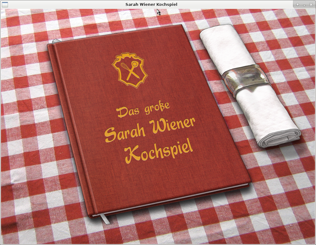 Das große Sarah Wiener Kochspiel (Linux) screenshot: Title screen