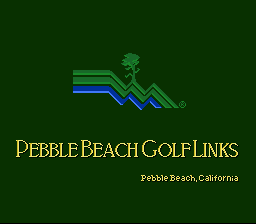 Pebble Beach Golf Links (SNES) screenshot: Opening screen