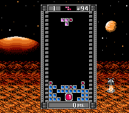 Tetris 2 + BomBliss (NES) screenshot: BomBliss