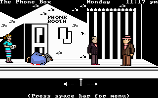 The Scoop (DOS) screenshot: The scene of the crime!
