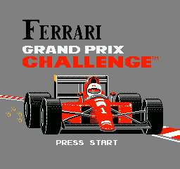 Ferrari Grand Prix Challenge (NES) screenshot: Title screen