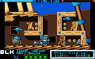 Chiki Chiki Boys (Amiga) screenshot: The sunken ship