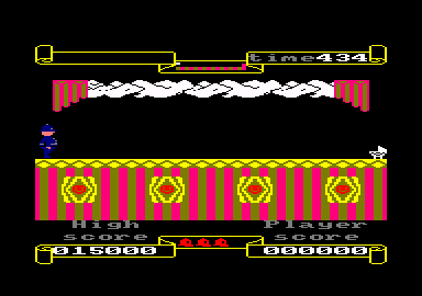 Punchy (Amstrad CPC) screenshot: Starting level 1.