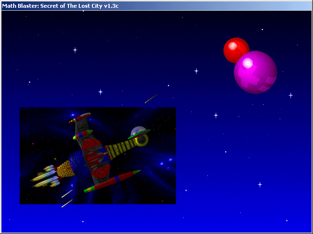 Math Blaster: Episode 2 - Secret of the Lost City (Windows) screenshot: Taking to the sky.