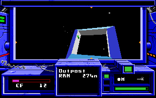 Space Rogue (DOS) screenshot: An outpost.