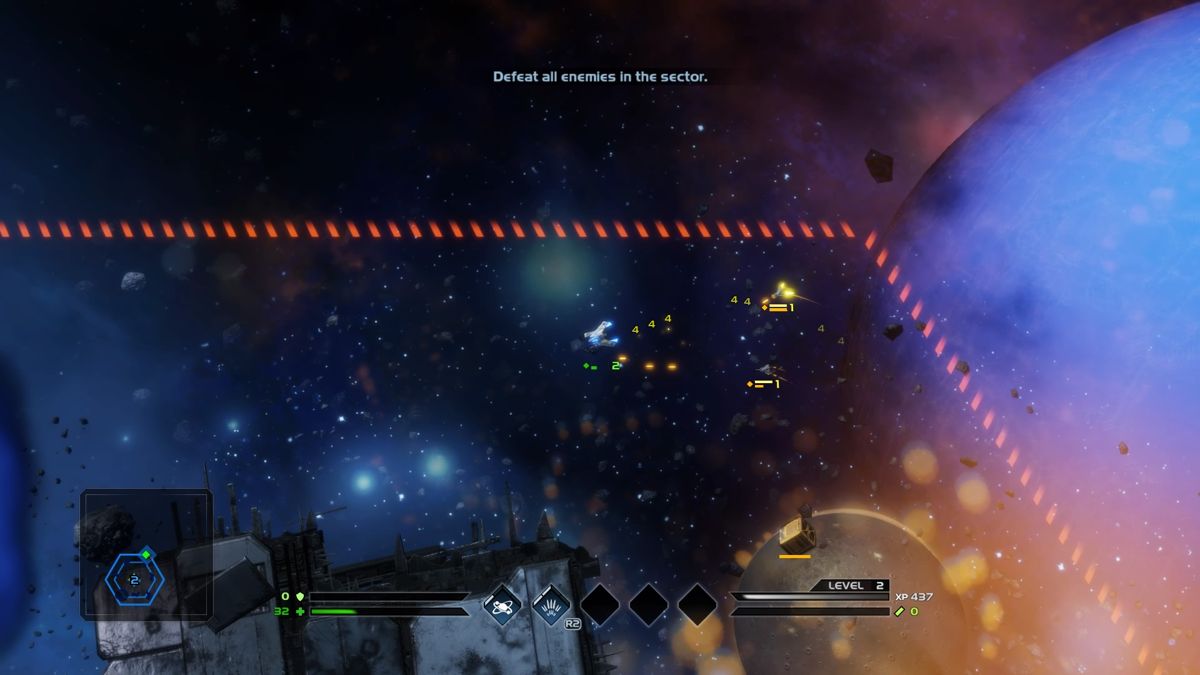 Dead Star (PlayStation 4) screenshot: Space duel