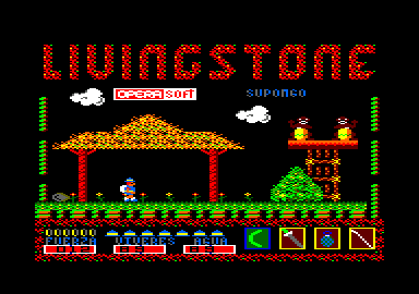 Livingstone I Presume? (Amstrad CPC) screenshot: Demo