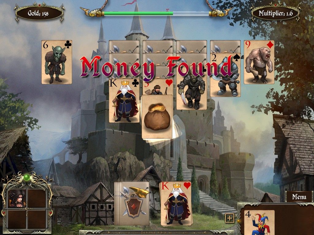 Legends of Solitaire: Curse of the Dragons (Windows) screenshot: I found money
