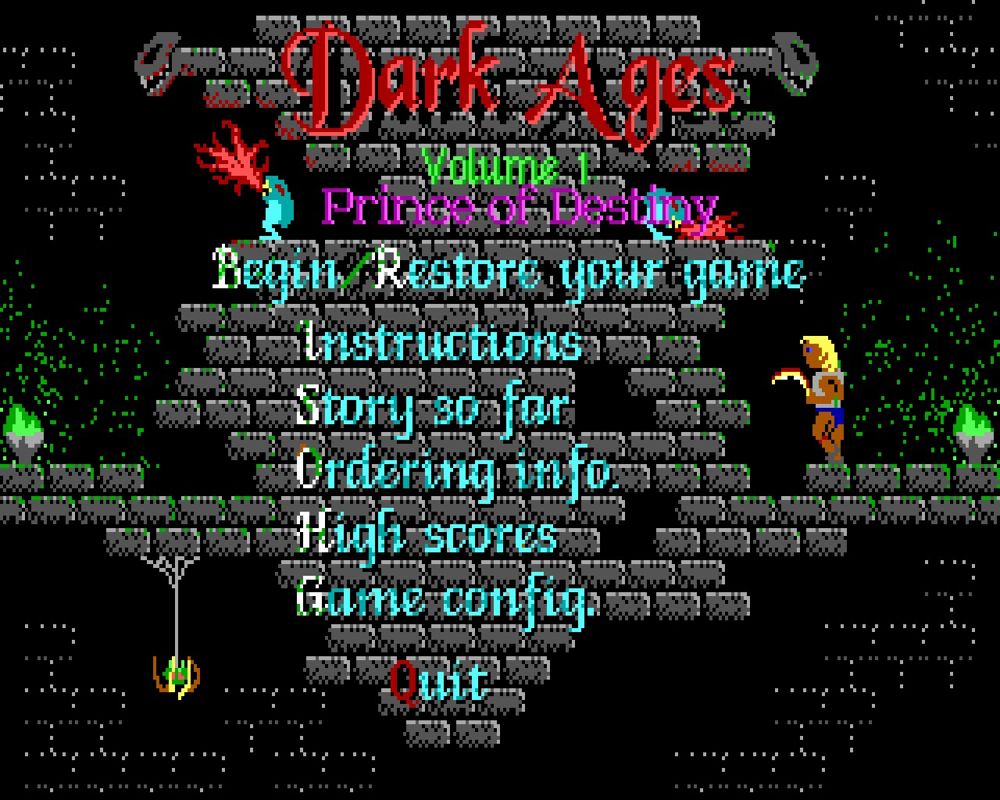 3D Realms: Anthology - Steam Edition (Windows) screenshot: (Dark Ages): Title screen and main menu of episode one