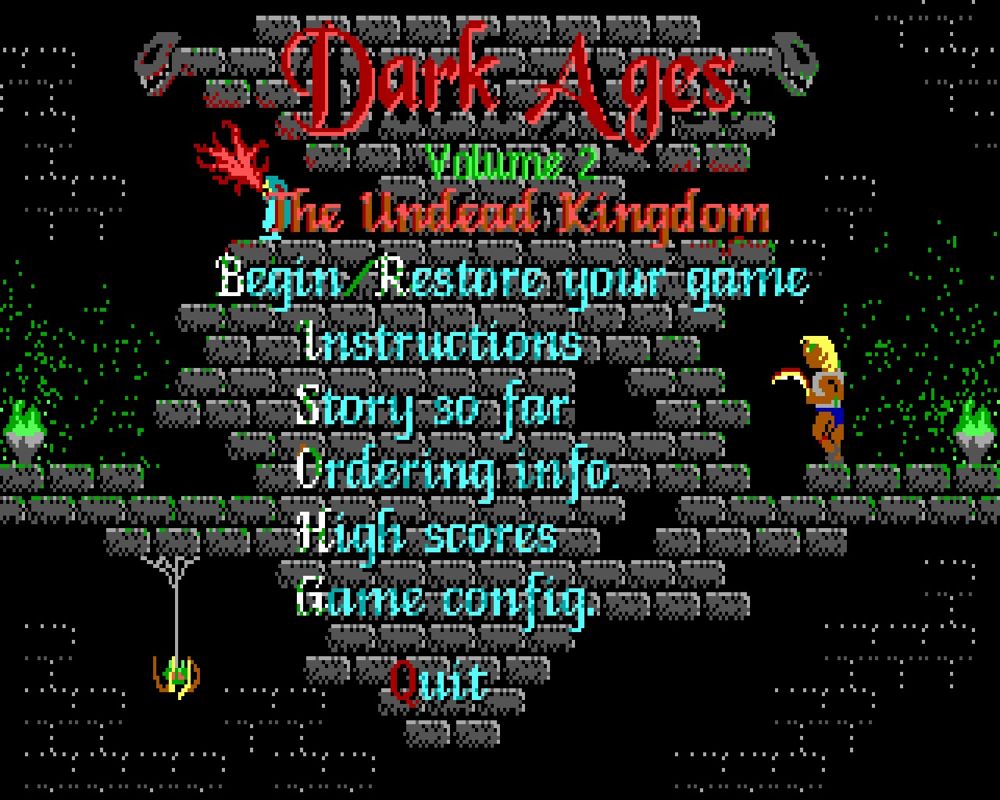 3D Realms: Anthology - Steam Edition (Windows) screenshot: (Dark Ages): Title screen and main menu of episode two