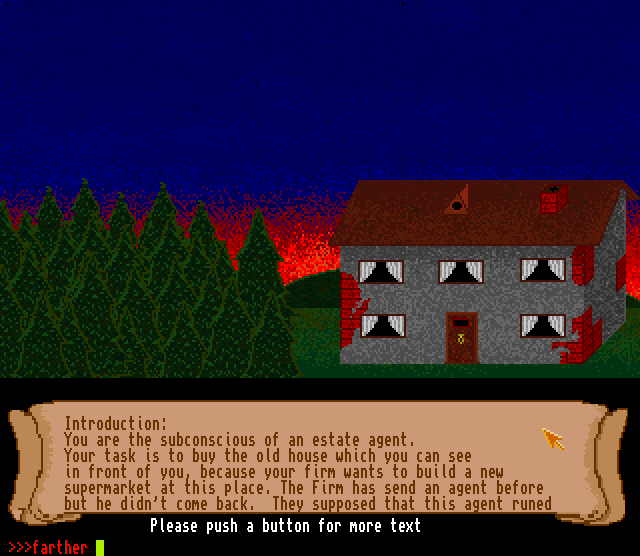 Legend of Falconia (Amiga) screenshot: Introductory text