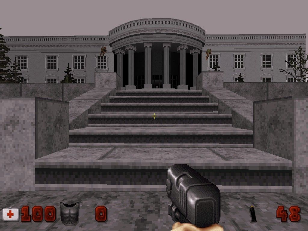 3D Realms: Anthology - Steam Edition (Windows) screenshot: (Duke it out in D.C.): You start on the White House front steps