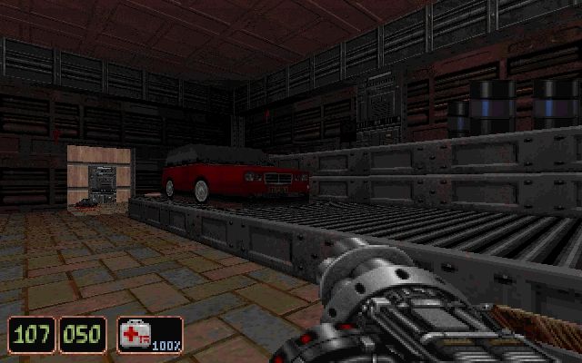 Wanton Destruction (DOS) screenshot: Level 9: Auto Factory