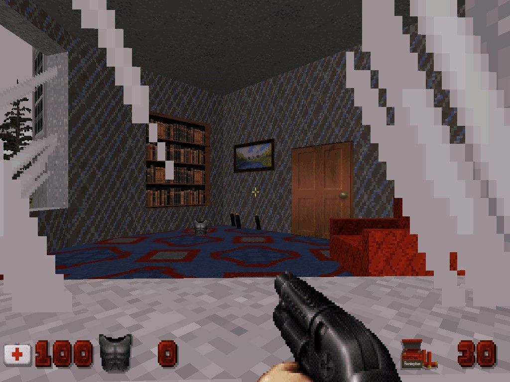 3D Realms: Anthology - Steam Edition (Windows) screenshot: (Duke it out in D.C.): To get inside, I'm going to have to break a window.
