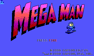 Mega Man (DOS) screenshot: Title screen