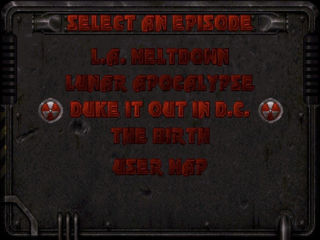 3D Realms: Anthology - Steam Edition (Windows) screenshot: (Duke it out in D.C.): Episode selection menu. You only have one choice.