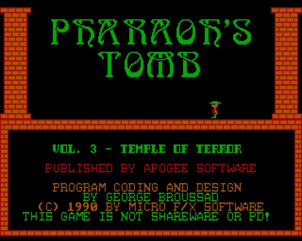 3D Realms: Anthology - Steam Edition (Windows) screenshot: (Pharaoh's Tomb): Title screen of vol. 3