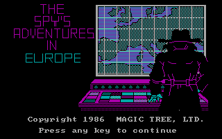 The Spy's Adventures in Europe (DOS) screenshot: Title Screen