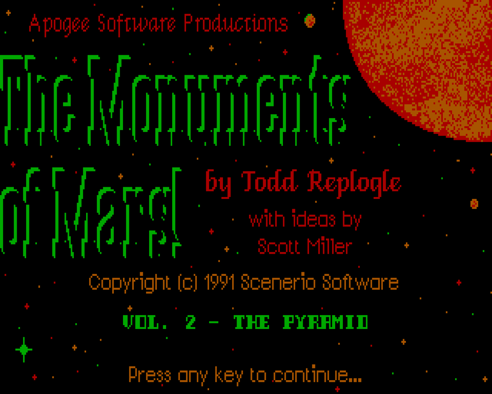 3D Realms: Anthology - Steam Edition (Windows) screenshot: (Monuments of Mars): Title screen of vol. 2