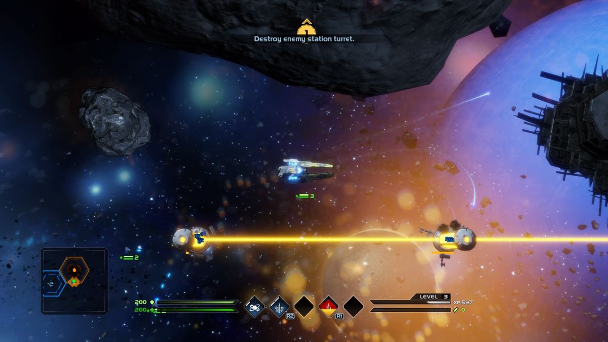 Dead Star (PlayStation 4) screenshot: Station turret