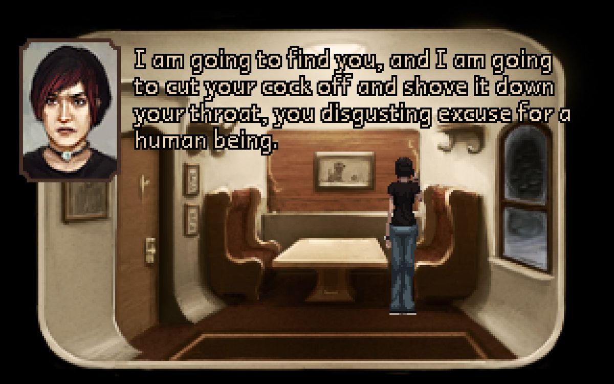 The Charnel House Trilogy (Windows) screenshot: Ok... now THAT sounds painful.
