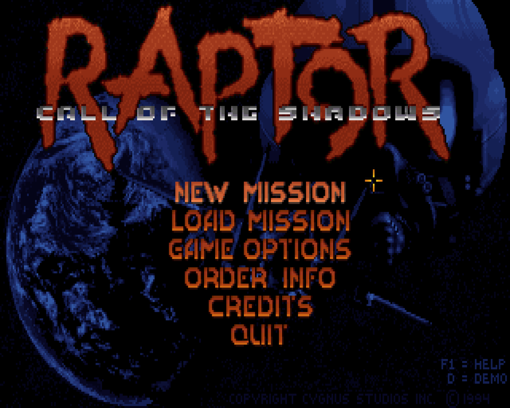 3D Realms: Anthology - Steam Edition (Windows) screenshot: (Raptor: Call of the Shadows): Title and main menu