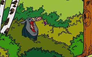Astérix: Caesar's Challenge (DOS) screenshot: Boar hunt