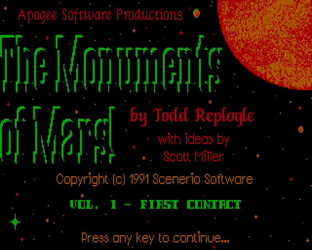 3D Realms: Anthology - Steam Edition (Windows) screenshot: (Monuments of Mars): Title screen of vol. 1