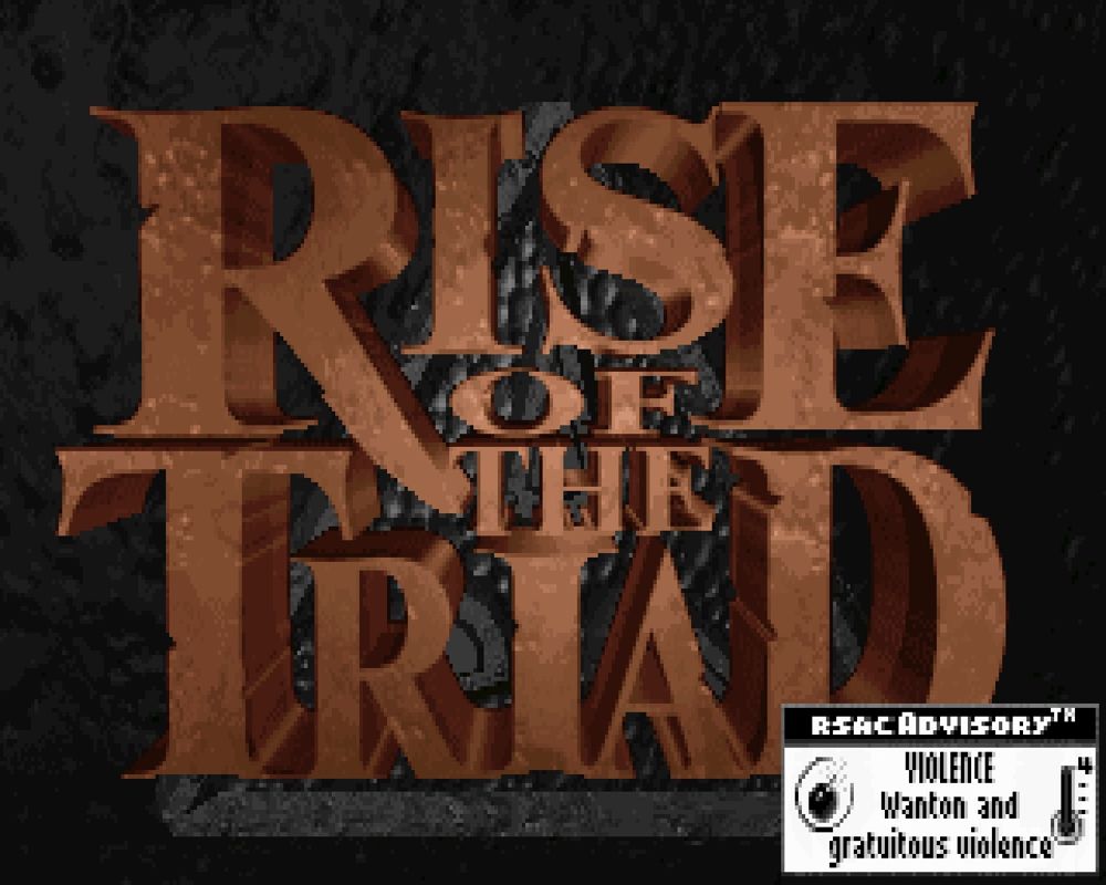3D Realms: Anthology - Steam Edition (Windows) screenshot: (Rise of the Triad: Dark War): Title screen with parental warning