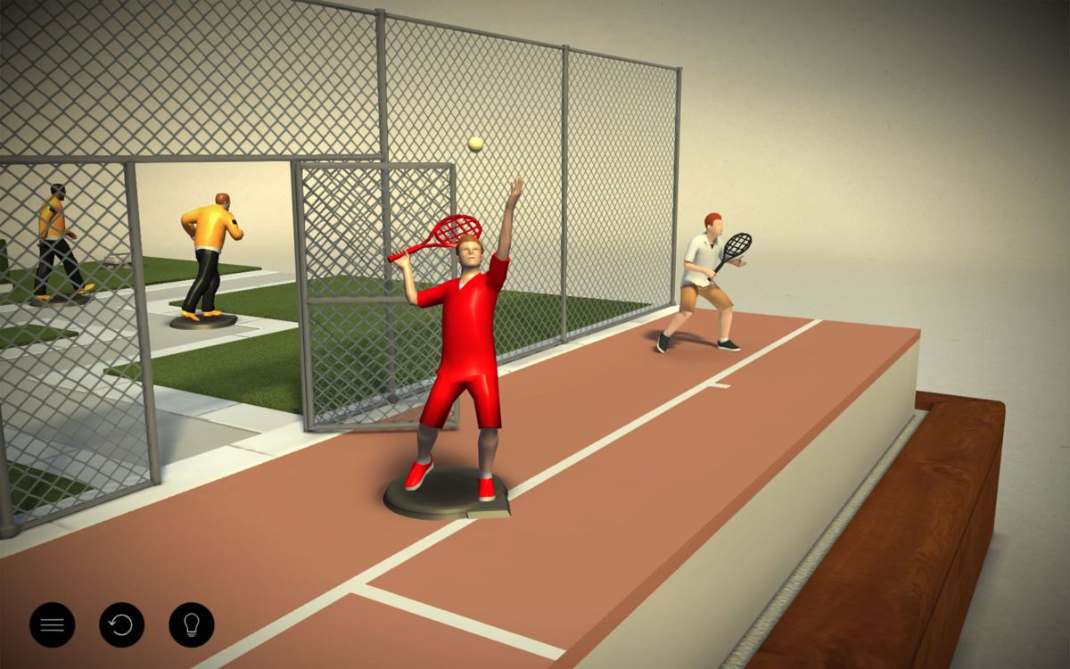 Hitman GO: Definitive Edition (Windows) screenshot: In this level this tennis player is your target.