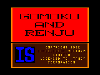 Gomoku / Renju (TRS-80 CoCo) screenshot: Title