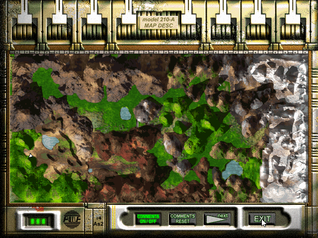 Deus (DOS) screenshot: Area Map