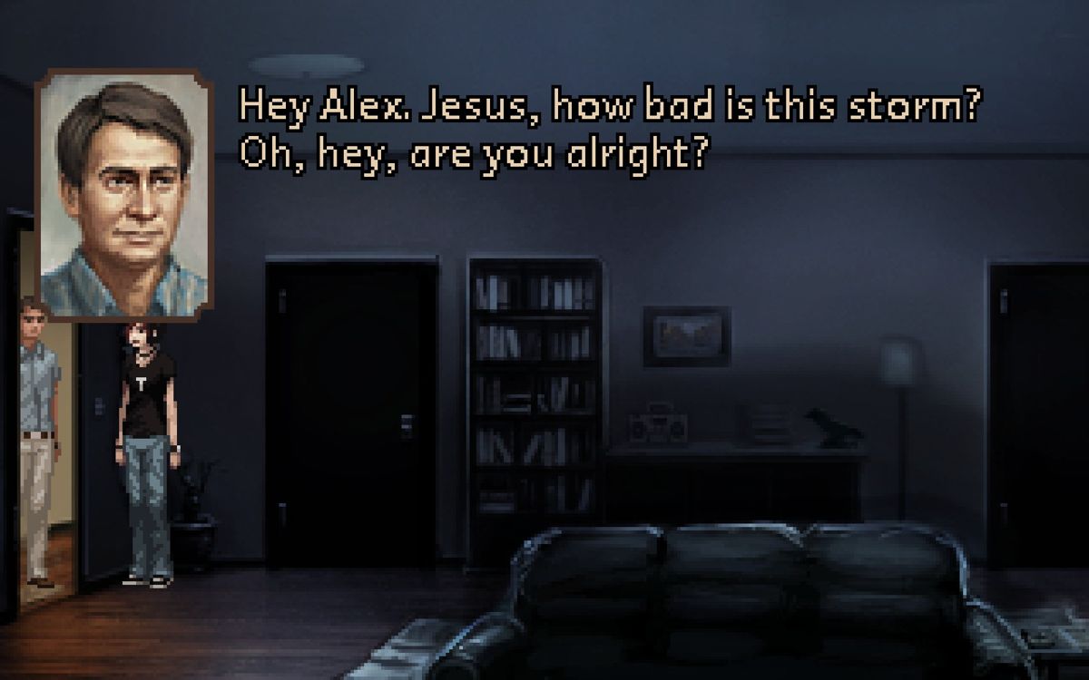 The Charnel House Trilogy (Windows) screenshot: Sure, thanks random friendly neighbour.