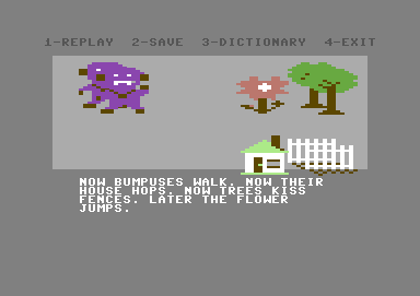 Story Machine (Commodore 64) screenshot: This story just keeps getting weirder.