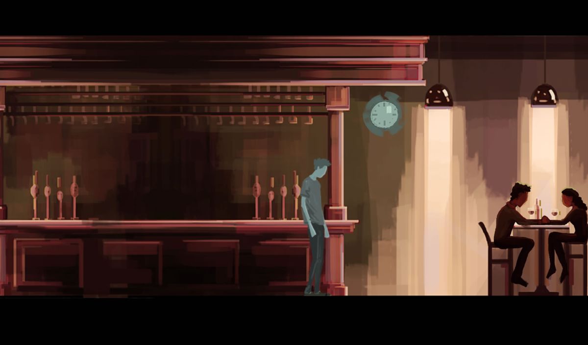The End of the World (Android) screenshot: Flashback in a bar