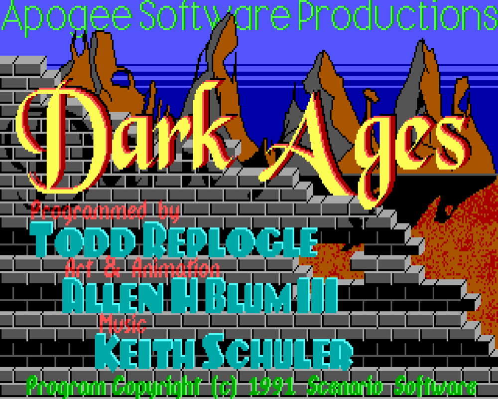 3D Realms: Anthology - Steam Edition (Windows) screenshot: (Dark Ages): Title screen and credits