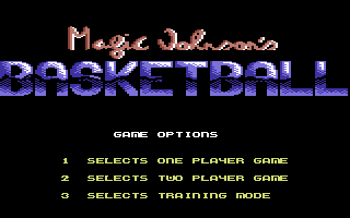 Magic Johnson's Fast Break (Commodore 64) screenshot: Title screen