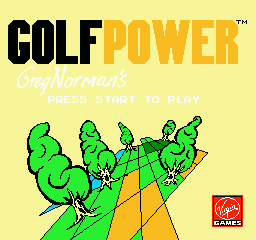 Greg Norman's Golf Power (NES) screenshot: Title screen