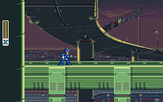 Mega Man X (DOS) screenshot: First level start