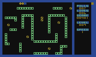 Time Bandit (Atari 8-bit) screenshot: Level 9