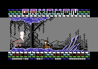 Gryphon (Commodore 64) screenshot: Killed an Id Monster
