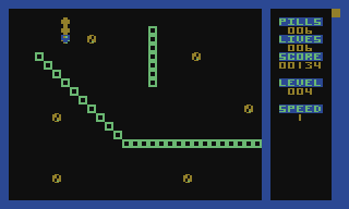 Time Bandit (Atari 8-bit) screenshot: Level 4