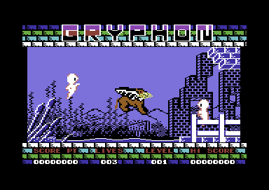Gryphon (Commodore 64) screenshot: Carrying a gold bar