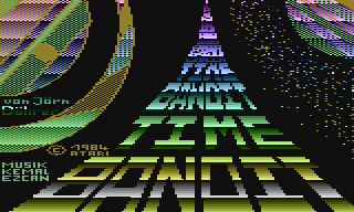 Time Bandit (Atari 8-bit) screenshot: Title screen